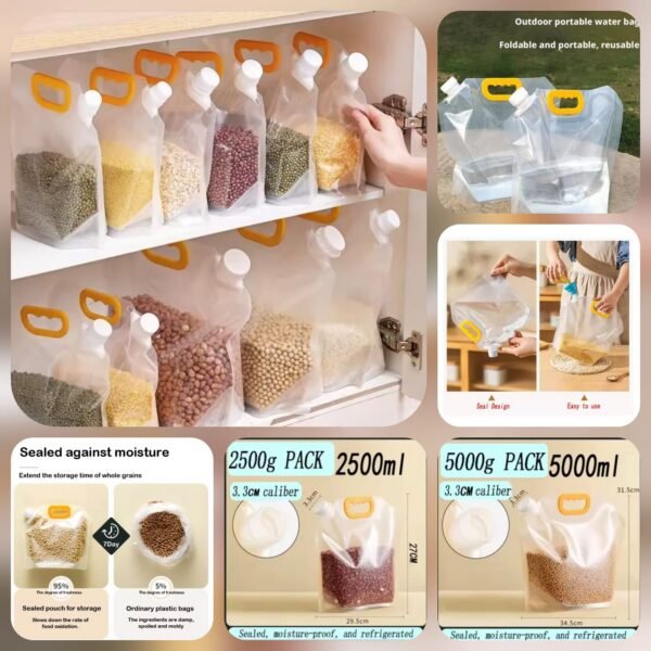 Premium Airtight Cereal & Grain Storage Sealed Bag (Reusable & Moisture-Proof)