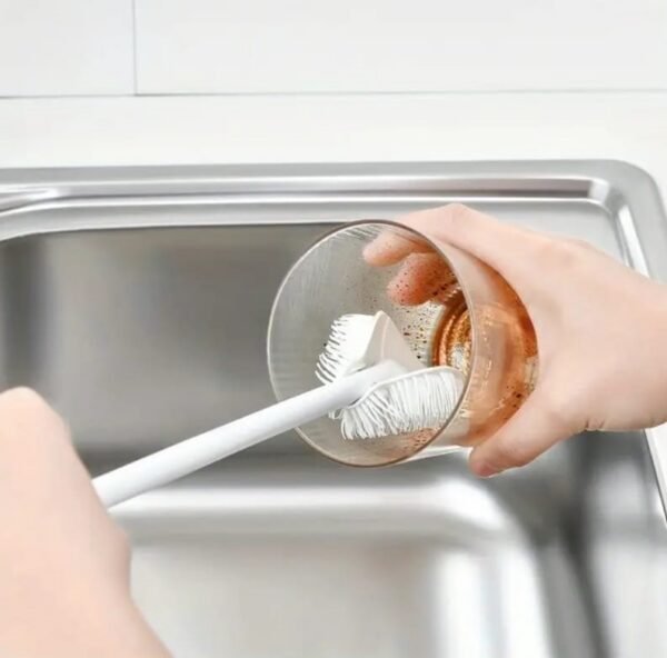 Long Handle Glass Bottle Cleaning Brush for Cups, Jars & Kitchenware