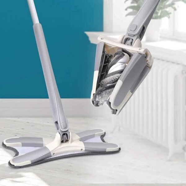 X-Mop 360° Rotating Flat Floor Mop with Washable Microfiber Pads